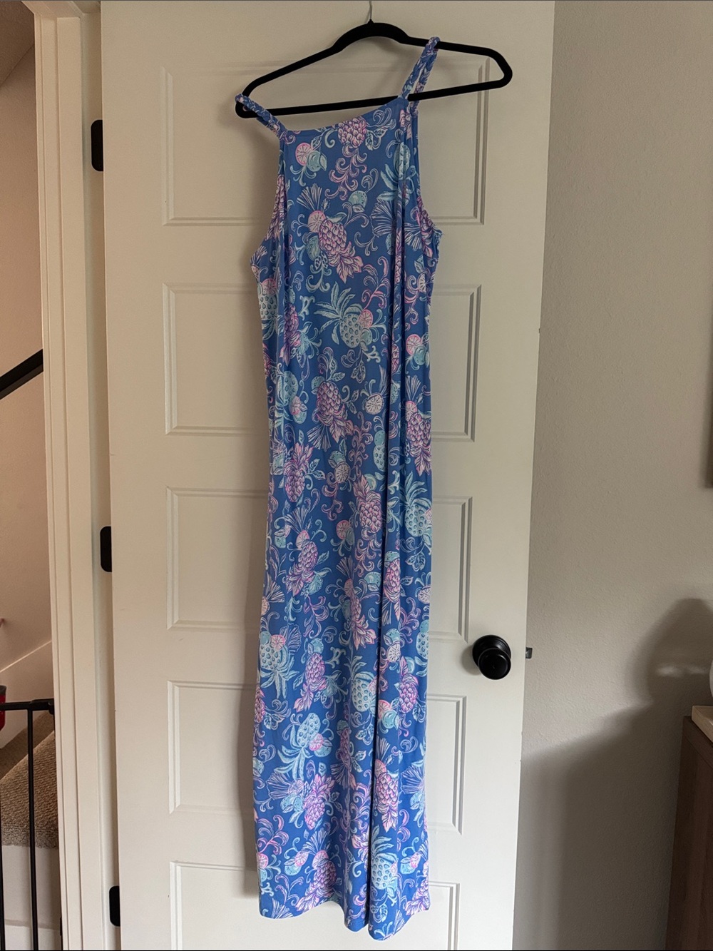 Lilly Pulitzer Blue Floral Maxi Dress